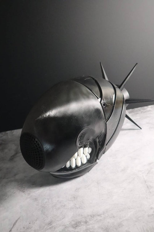 Black Spiked Creature Shell Display Prop