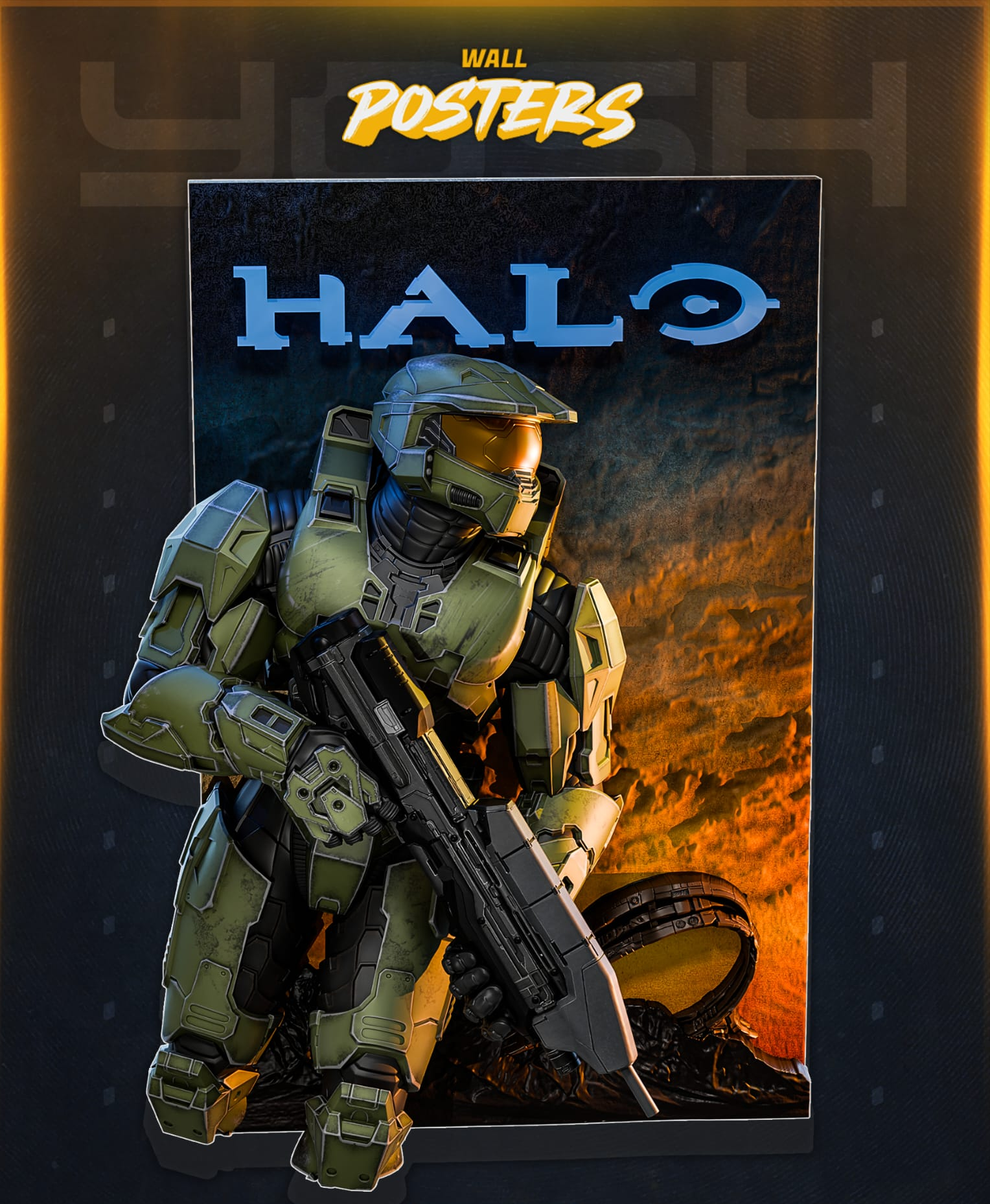Halo Spartan 3D Wall Art – Hand-Finished Collector Display