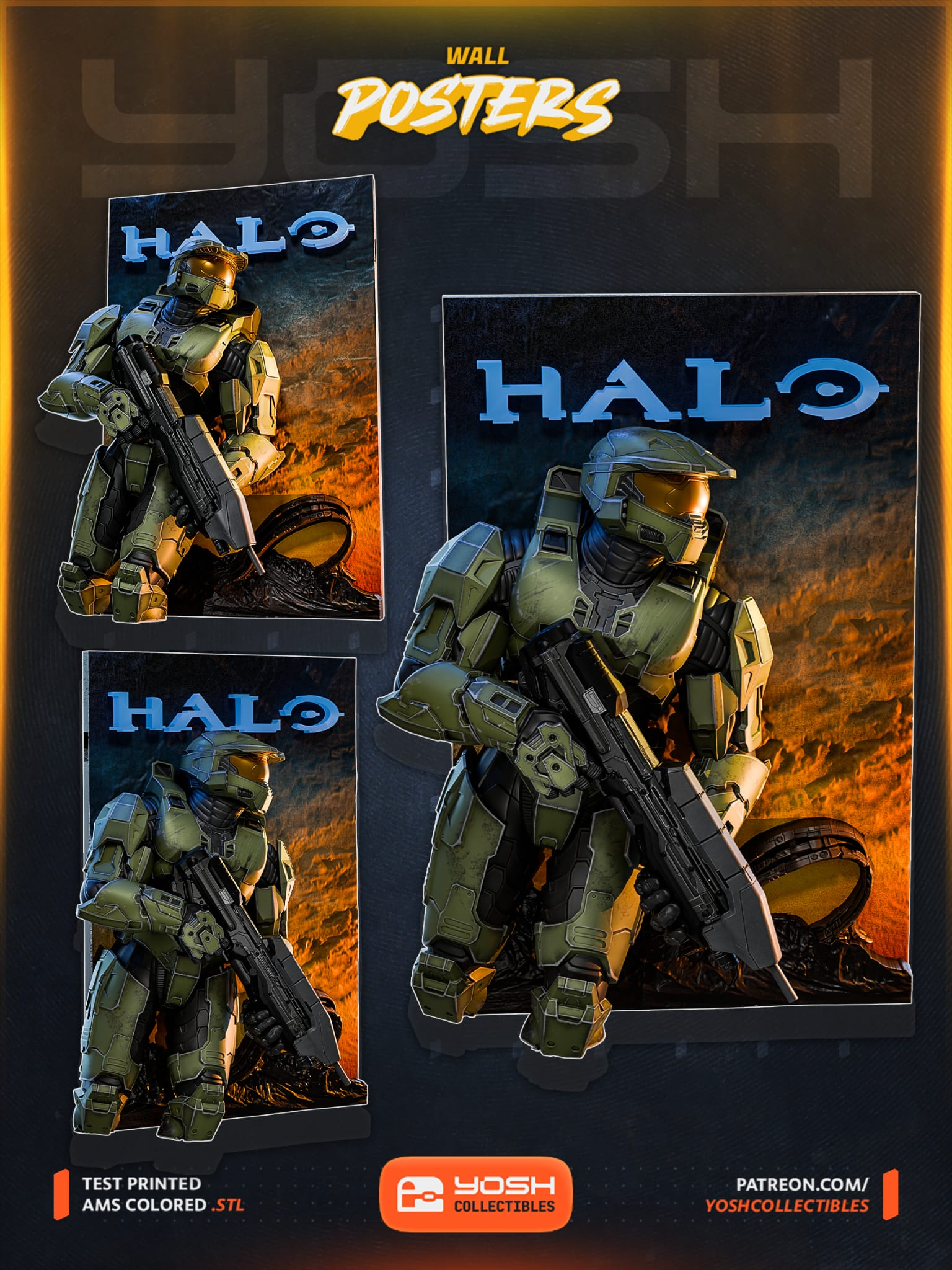 Halo Spartan 3D Wall Art – Hand-Finished Collector Display