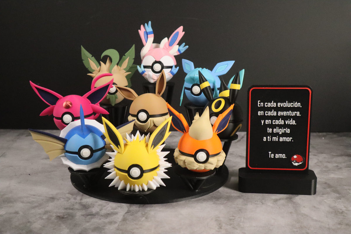 Eevee & Eeveelutions Display Set with Love Message