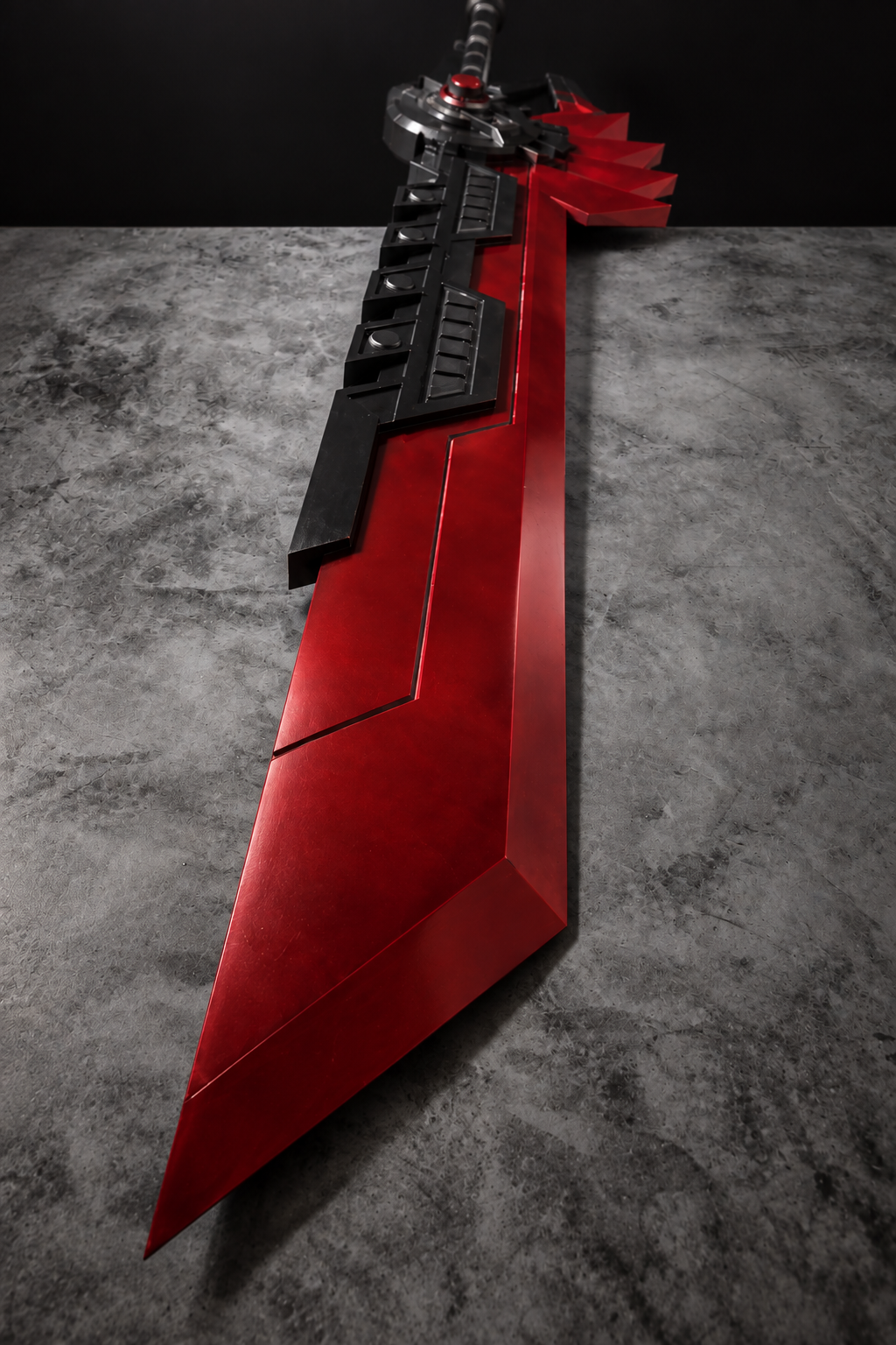 Red Tactical Fantasy Sword Display Prop