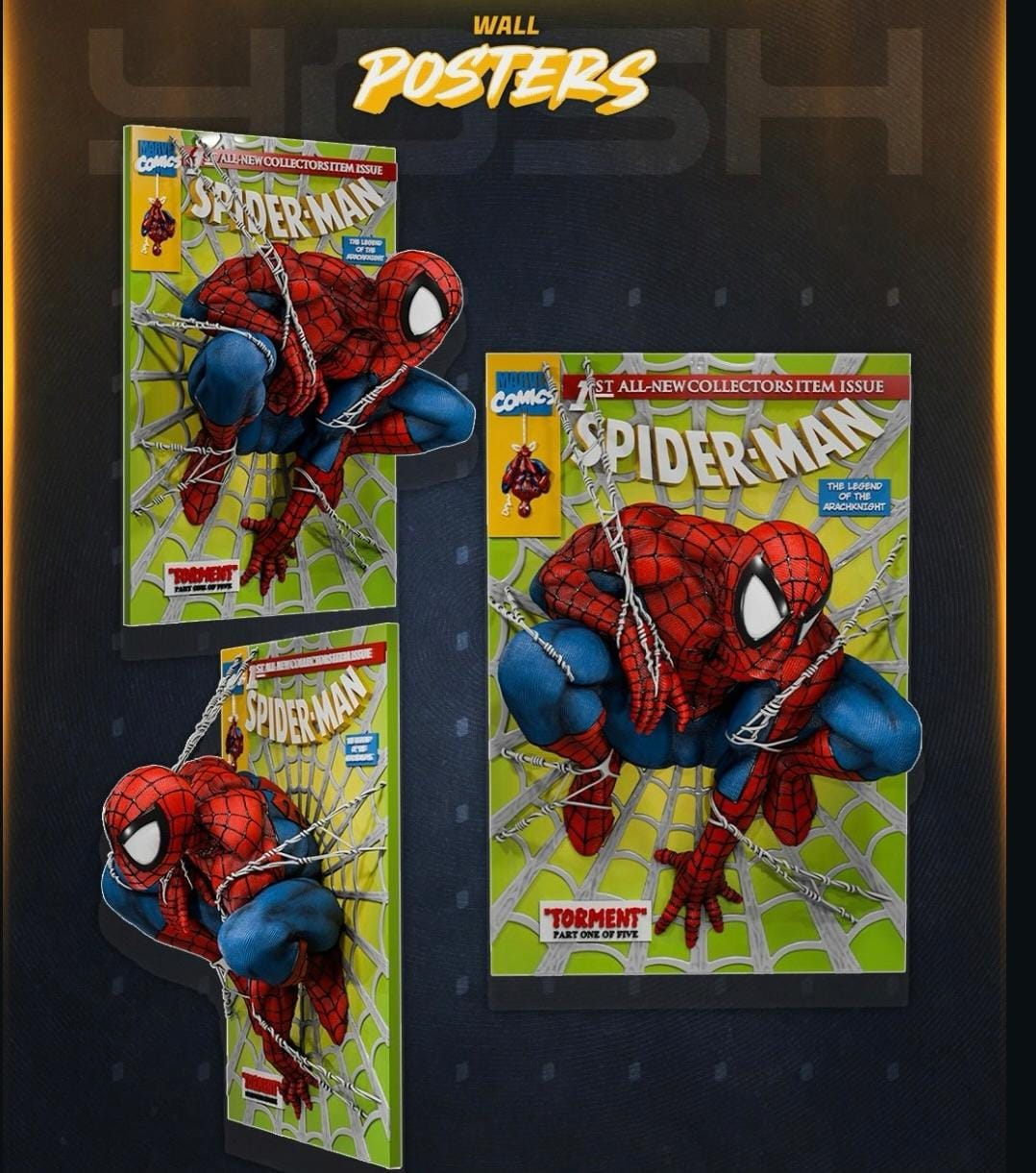 Spider-Man 3D Comic Wall Art – Hand-Finished Collector Display