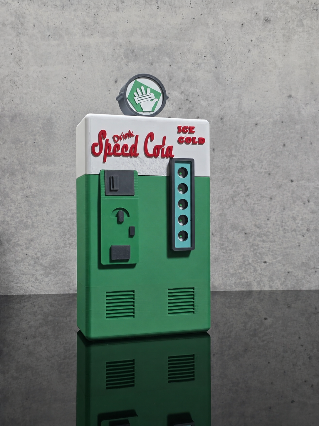 Green Retro Soda Machine Collectible